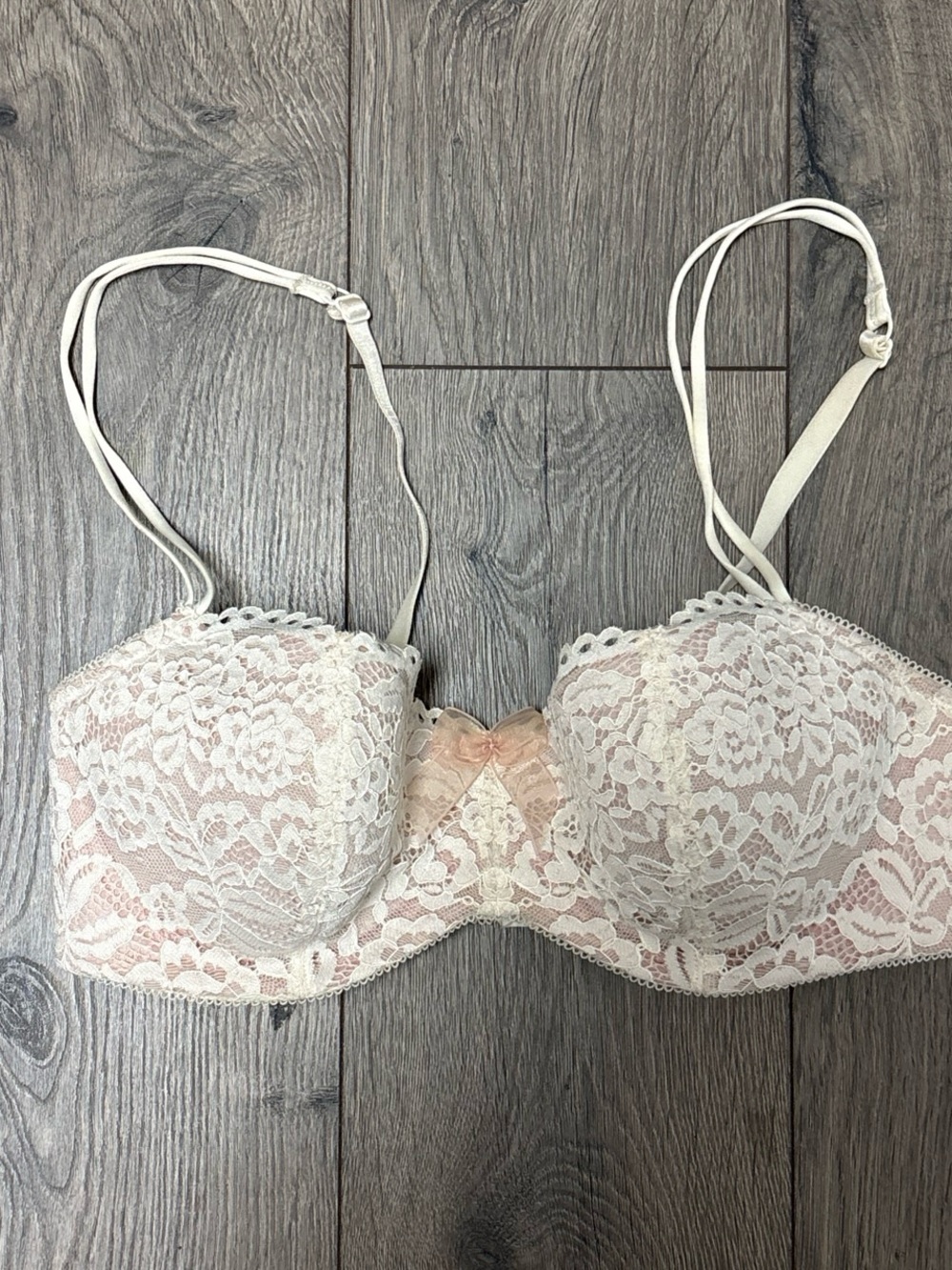 Lace Balconette Bra in Ivory